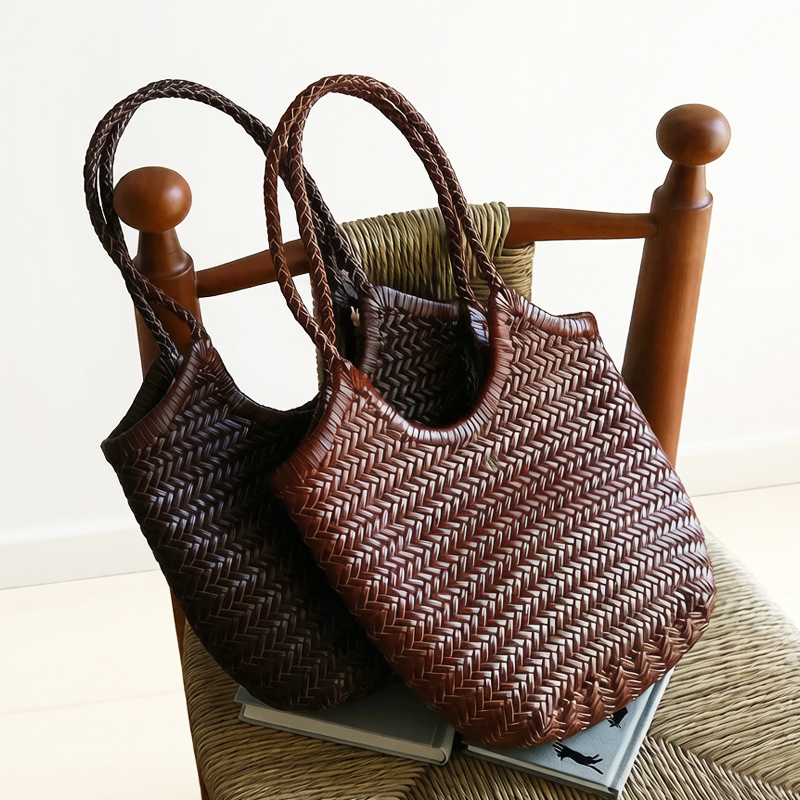 Luxury Bags Vintage - Borse Tote in Pelle Intrecciata a