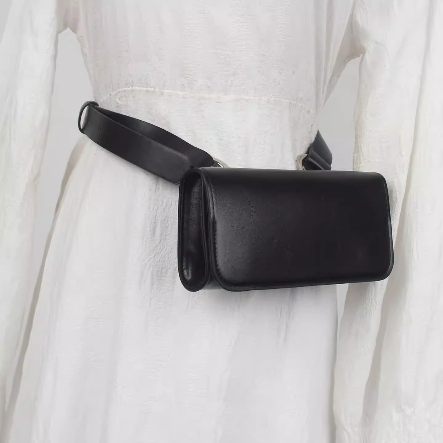 Belt Bag Leather Wide - Cintura in Pelle PU per Uomo