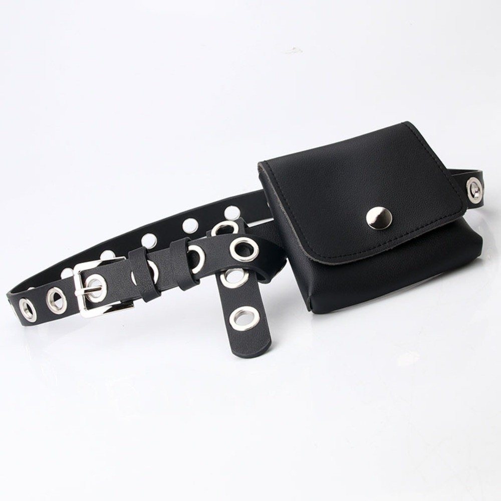 Belt Bag Leather Wide - Borsa da Cintura in Pelle PU