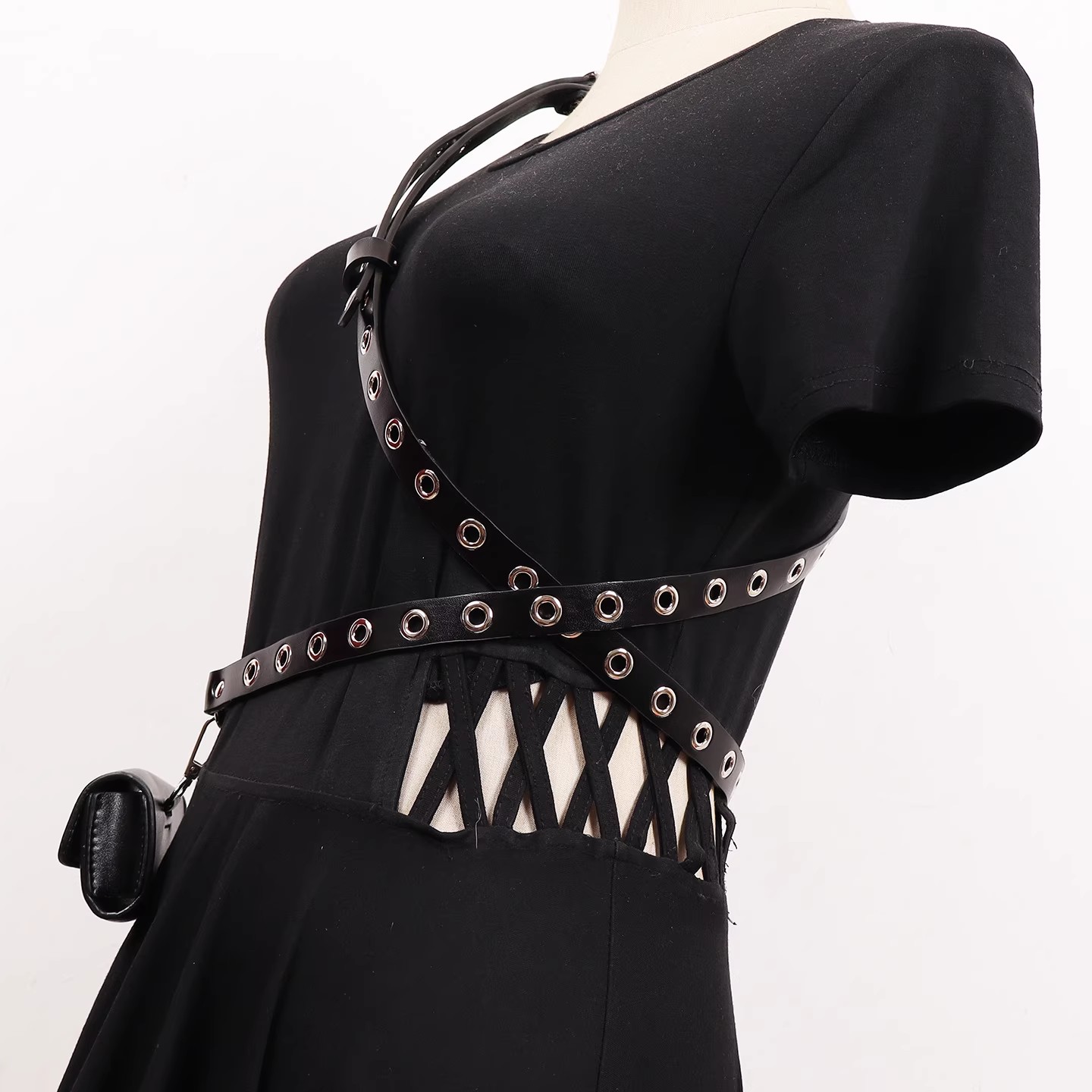 Pista da donna Moda Borsa nera - Belt Bag Leather Wide recensione e prezzo