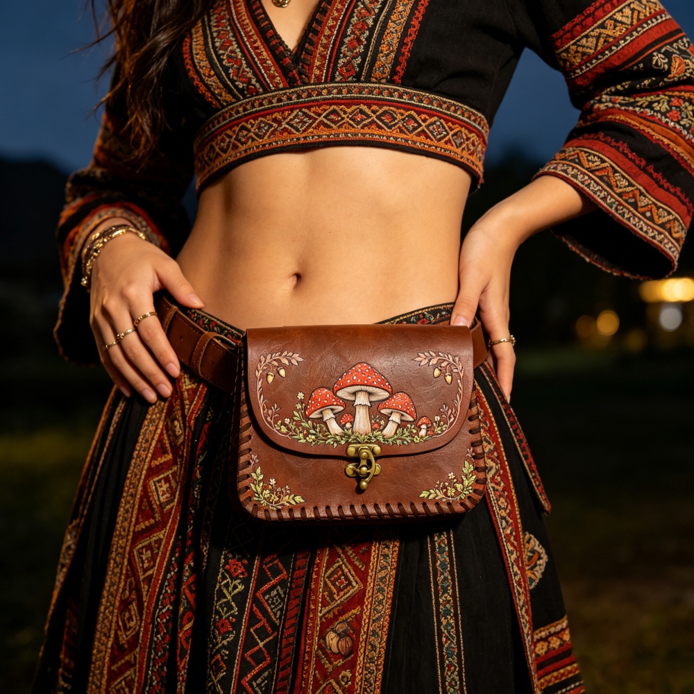 Borsa da Cintura in PU con Sta - Belt Bag Leather Wide recensione e prezzo